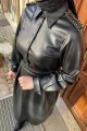 Leather Dress Siyah Elbıse 4046